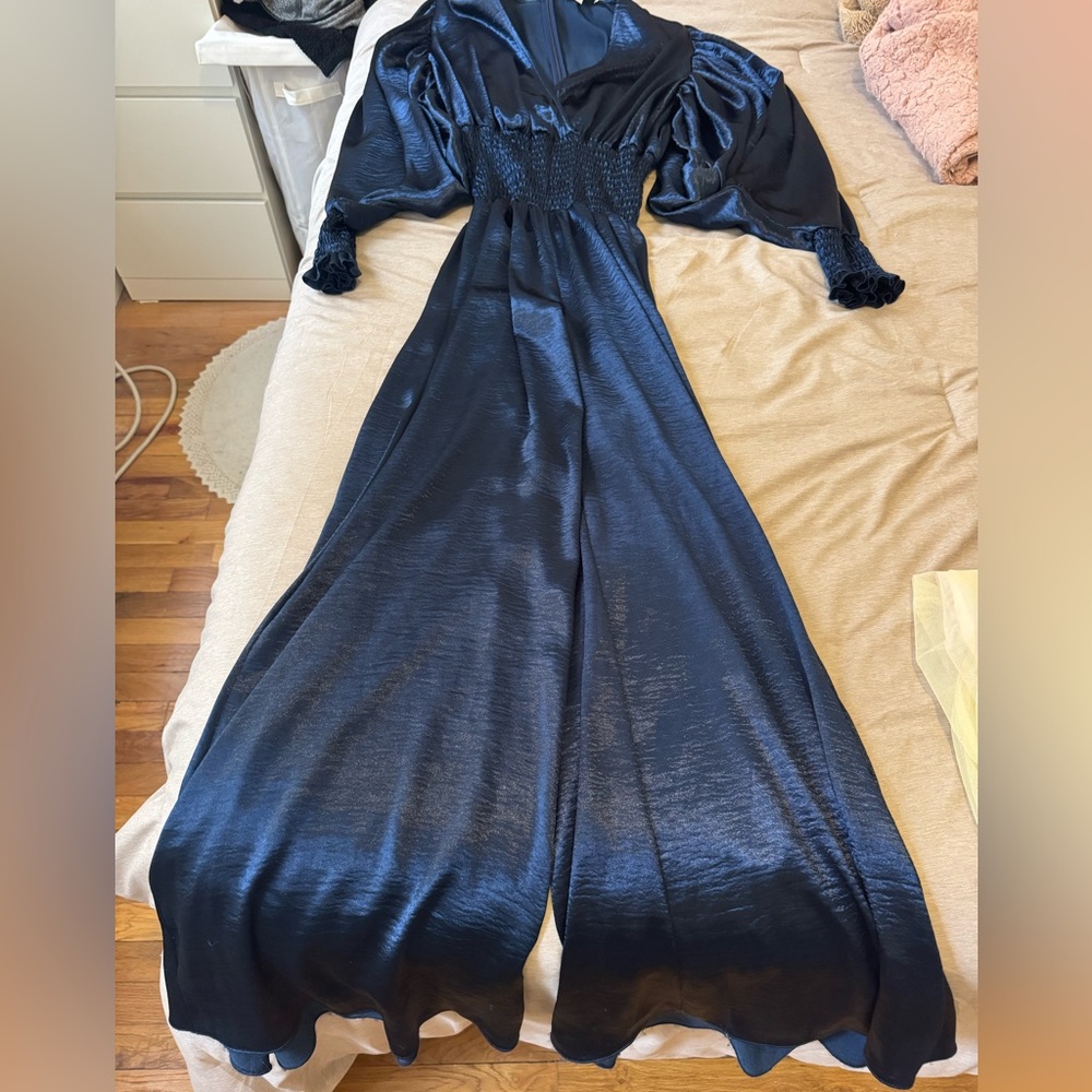 Caroline Constas Navy Jumpsuit